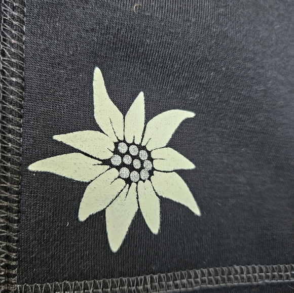 SUPER RARE NWOT ALP N ROCK LONG COAT BLACK EMBROIDERED SNOWFLAKES SZ 3/MED - Picture 3 of 15